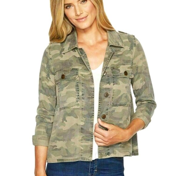 LUCKY BRAND Camo Military Army Combat Green Camoflage Shirt Jacket M NEW! - Picture 1 of 11